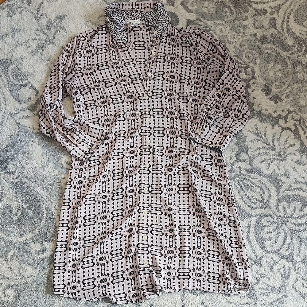 CAbi Black and White Button Down Shirt